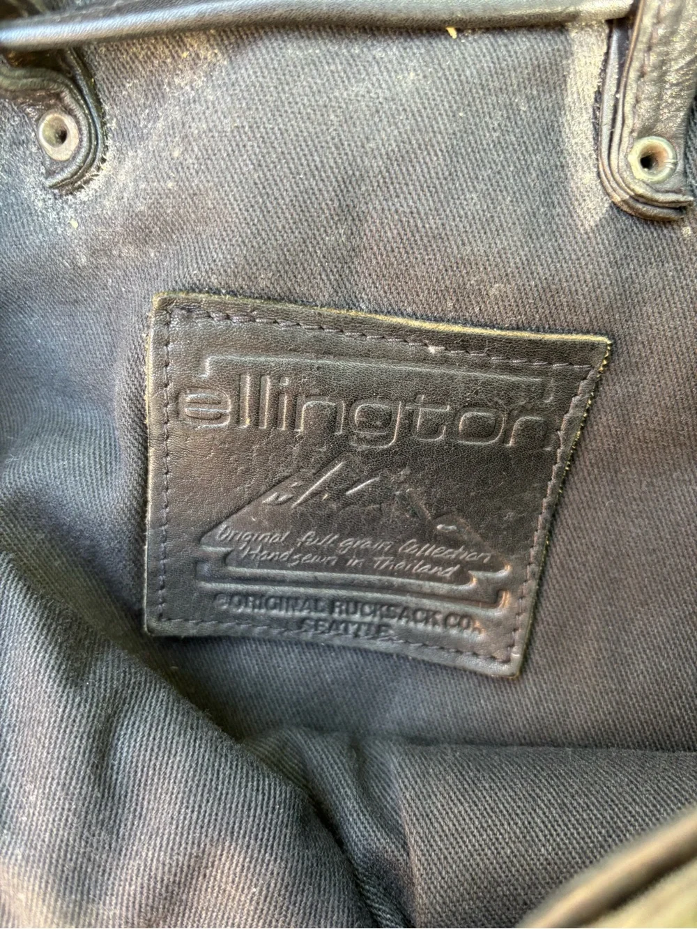 Ellington Black Leather Backpack - Classic Flap Closure